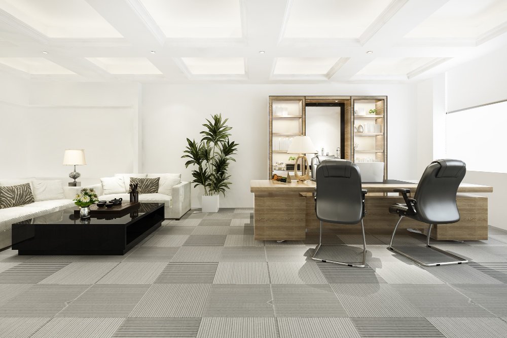 3d rendering luxury business meeting working room executive office 1